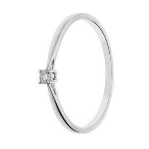 anillo de compromiso oro blanco y diamante pamplona