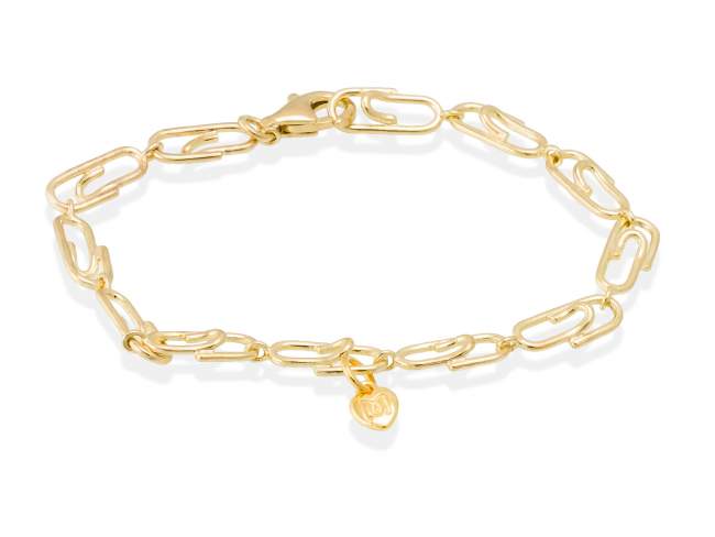 Pulsera de plata de primera ley (925) chapada en oro amarillo de 18kt.