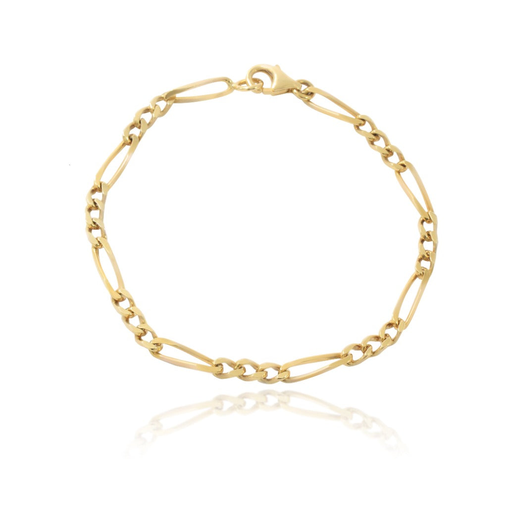 Pulsera realizada en oro amarillo de 18 quilates. Joyería Pamplona