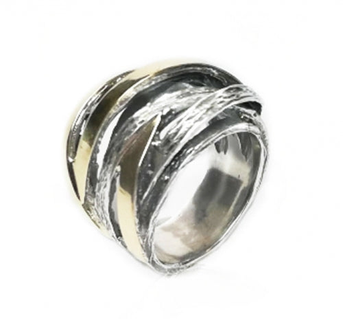 anillo de plata y oro Styliano. Pamplona